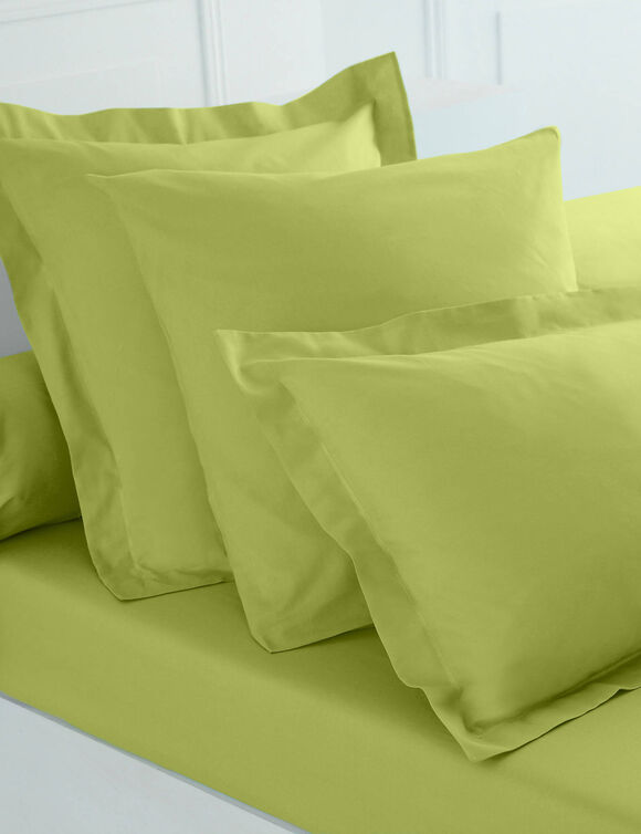 Linge de lit uni coton (vert pomme) Linge de lit uni coton (vert pomme)
